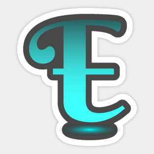 Letter E Letter Art Sticker